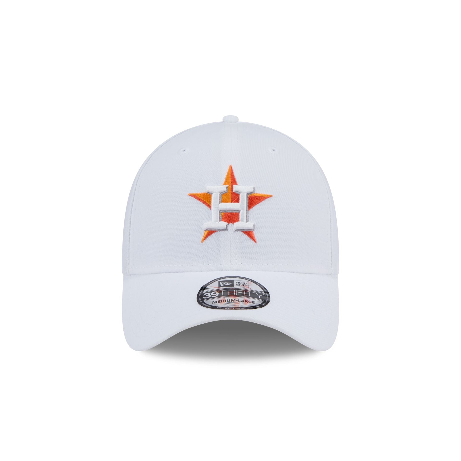 Houston Astros Optic White 39THIRTY Stretch Fit Hat