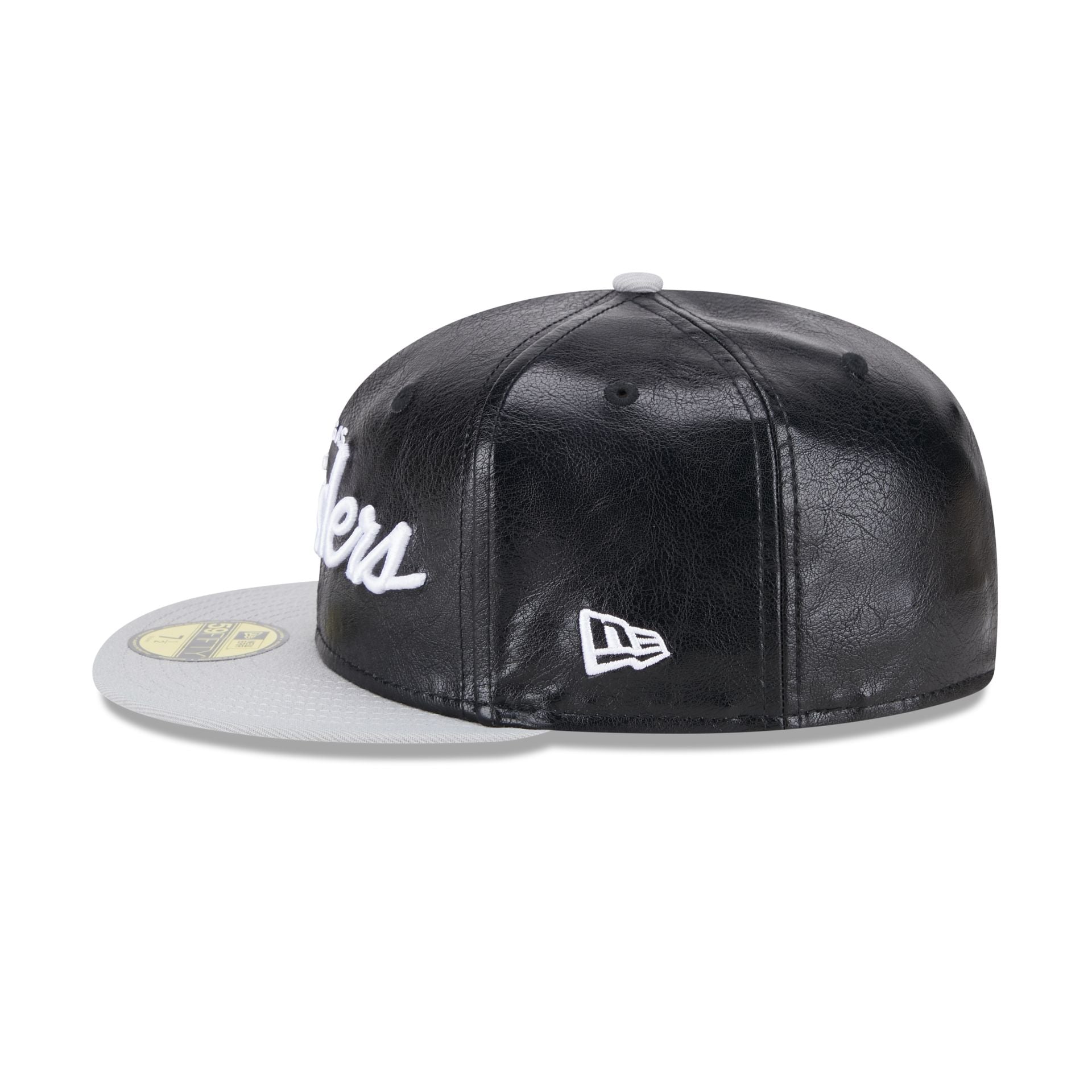 Las Vegas Raiders Faux Leather Crown 59FIFTY Fitted Hat