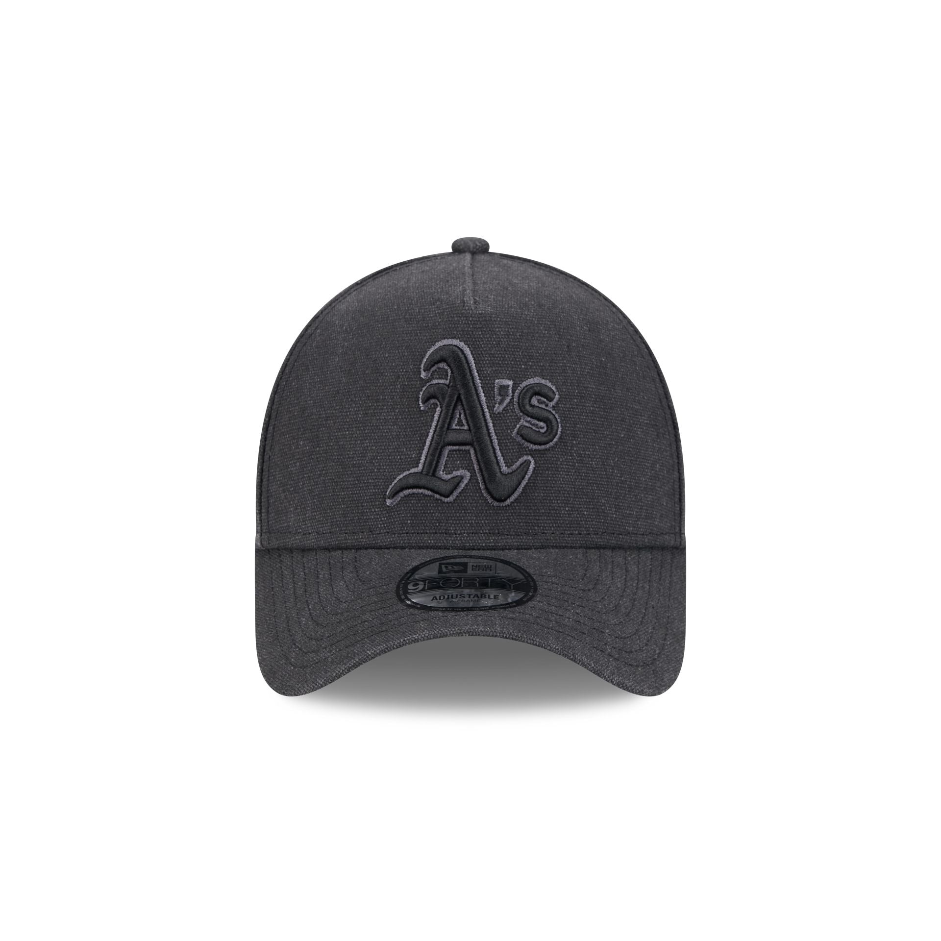 Athletics Logo Essentials Black 9FORTY A-Frame Snapback Hat