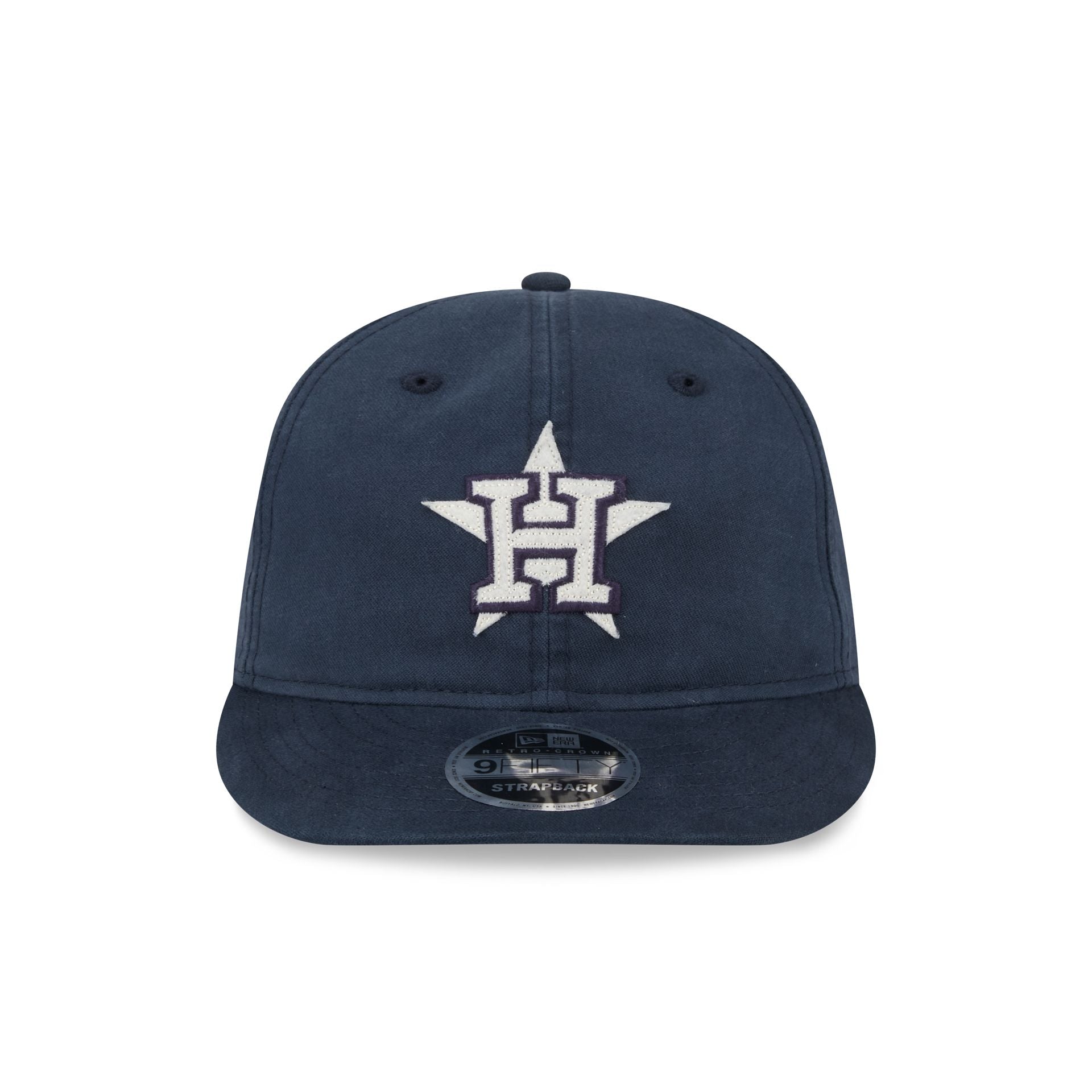 Houston Astros Canvas Felt Retro Crown 9FIFTY Strapback Hat