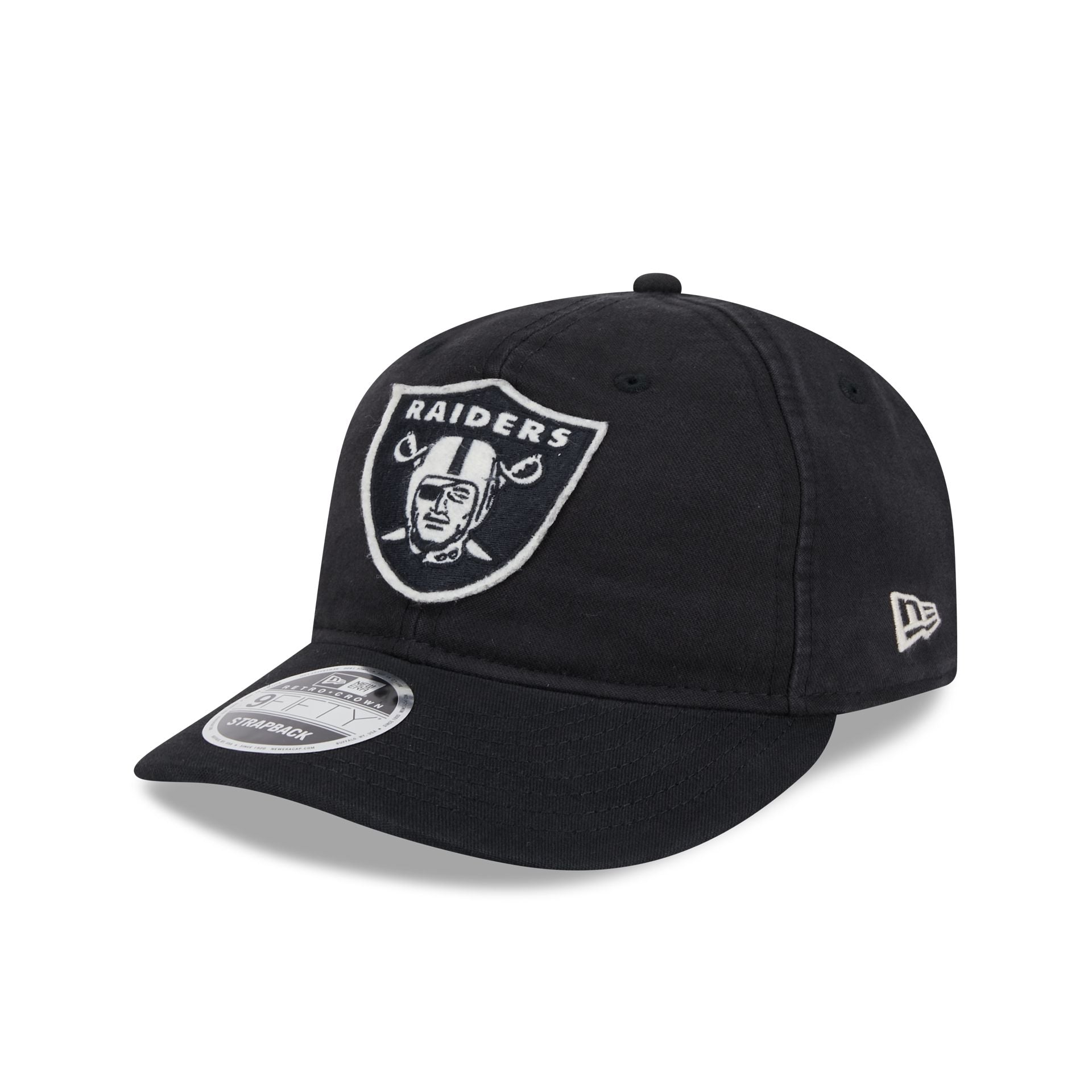 Las Vegas Raiders Canvas Felt Retro Crown 9FIFTY Strapback Hat