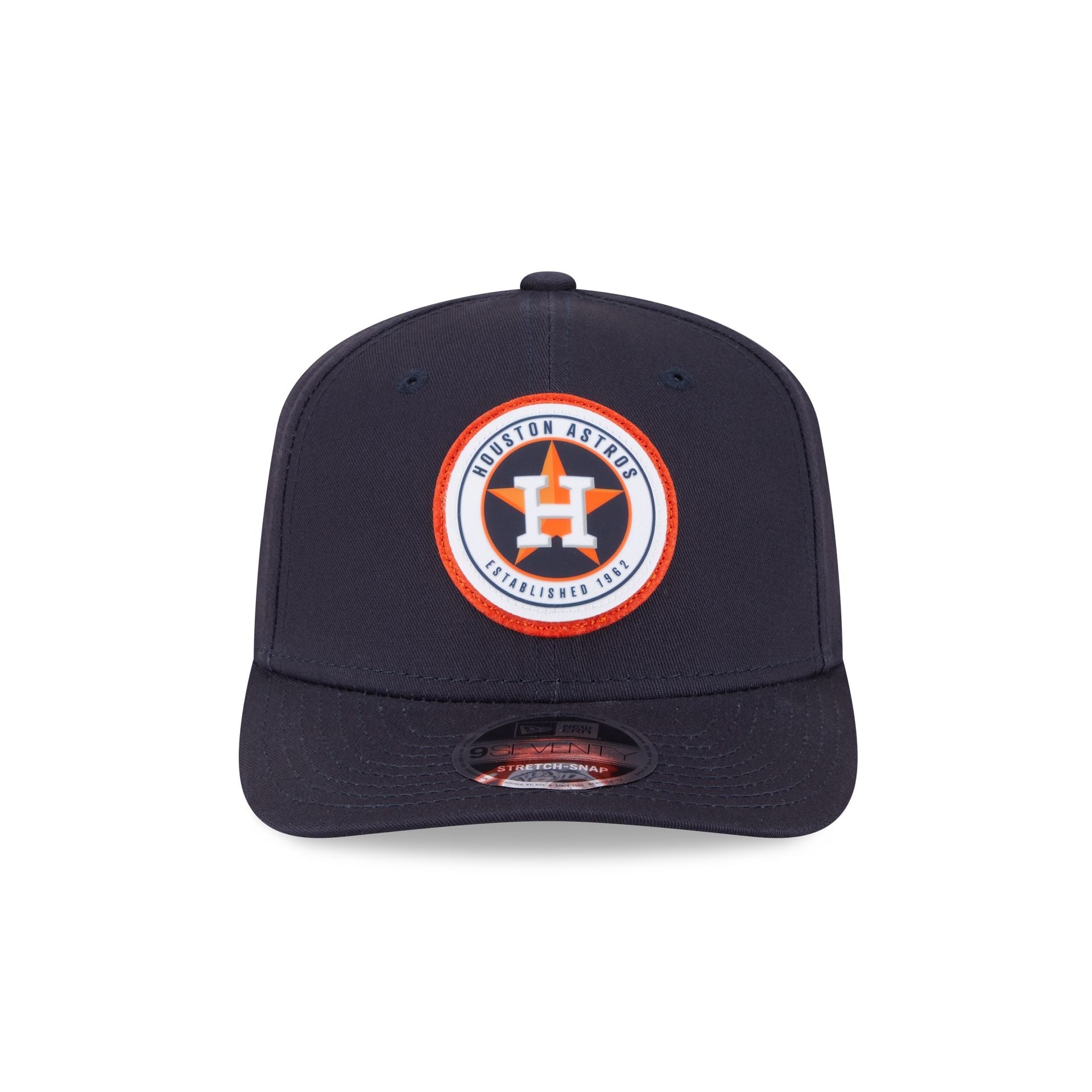 Houston Astros Circle Patch 9SEVENTY Stretch-Snap Hat