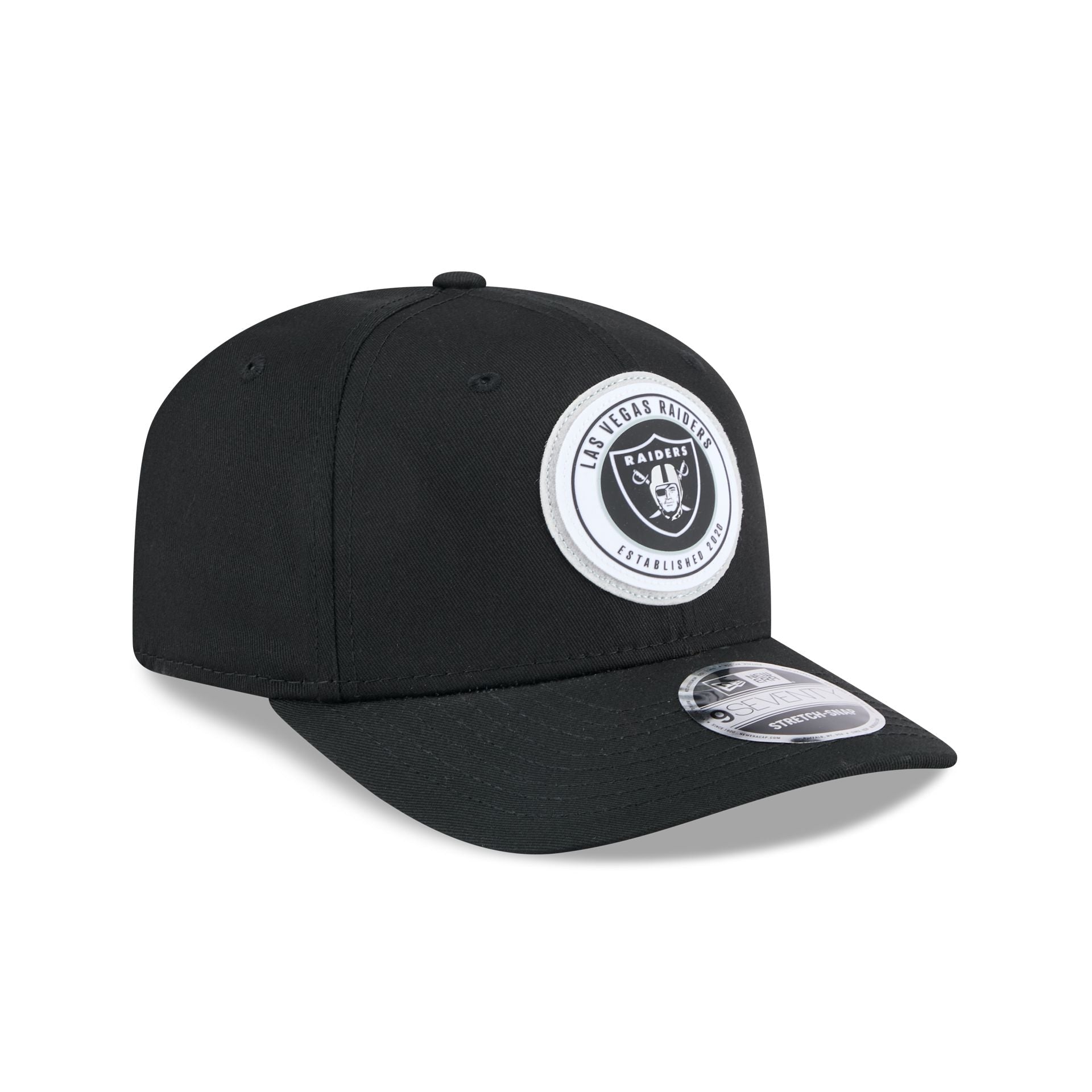 Las Vegas Raiders Circle Patch 9SEVENTY Stretch-Snap Hat