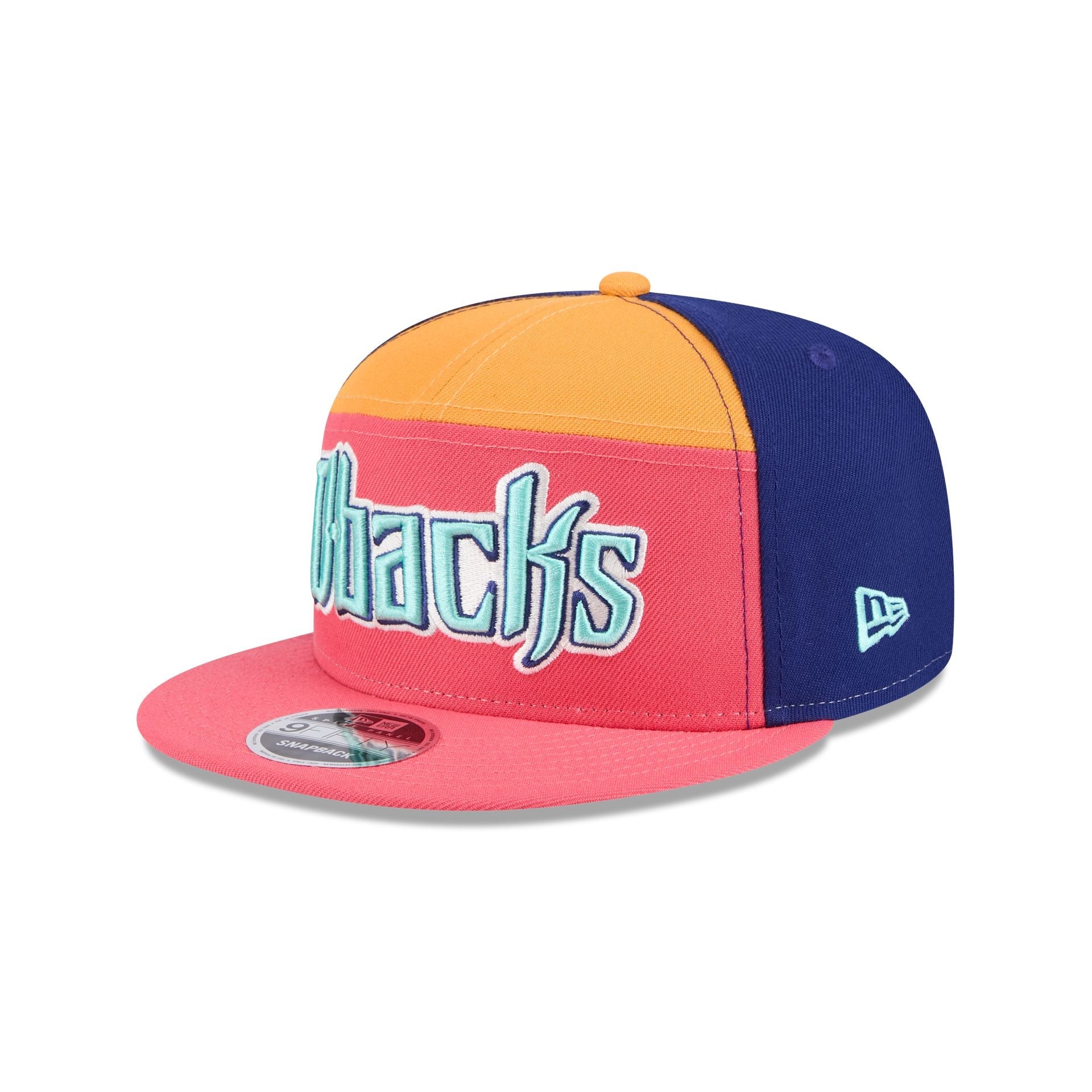 Arizona Diamondbacks Coral Split Panel 9FIFTY Snapback Hat