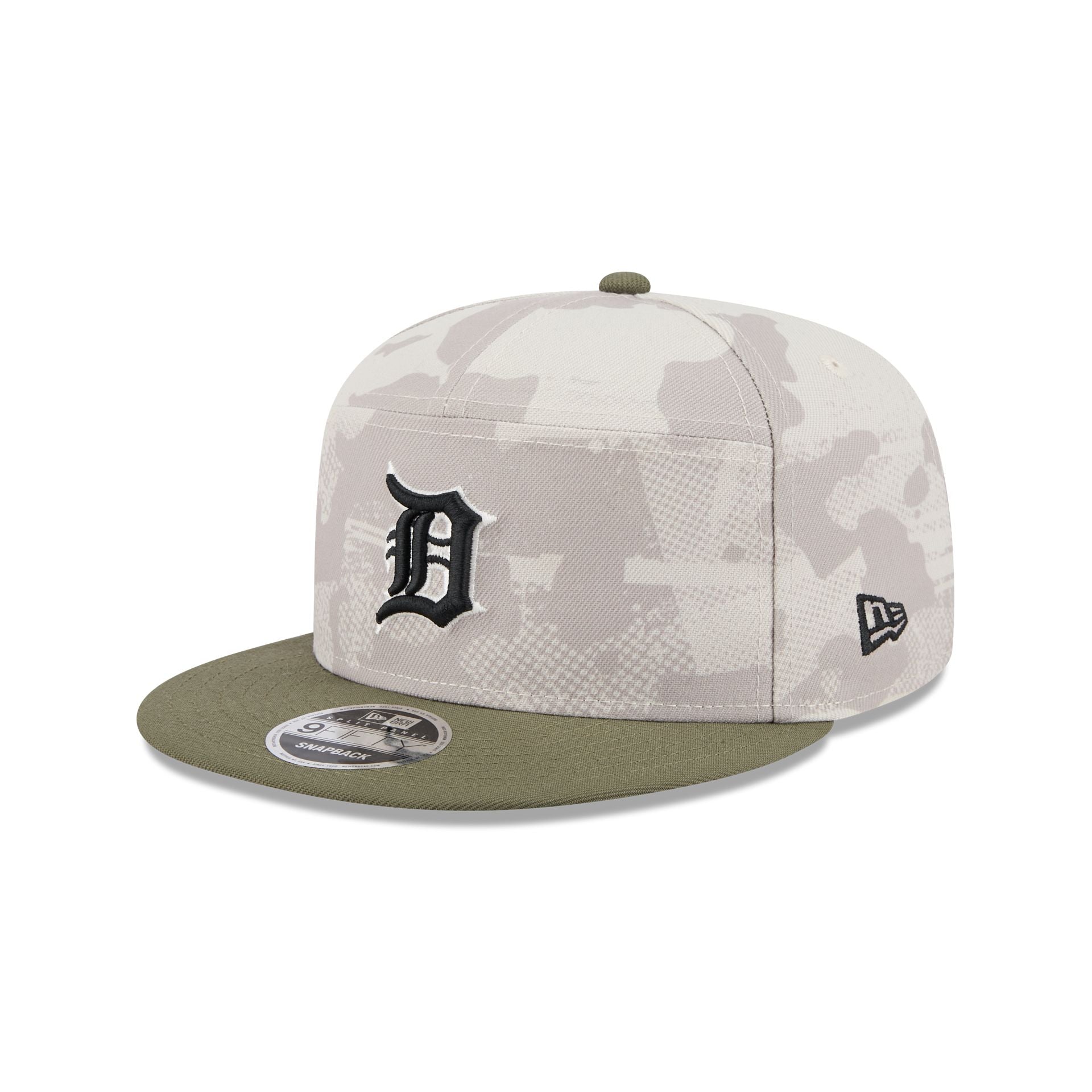 Detroit Tigers Armed Forces Day 2025 Split Panel 9FIFTY Snapback Hat