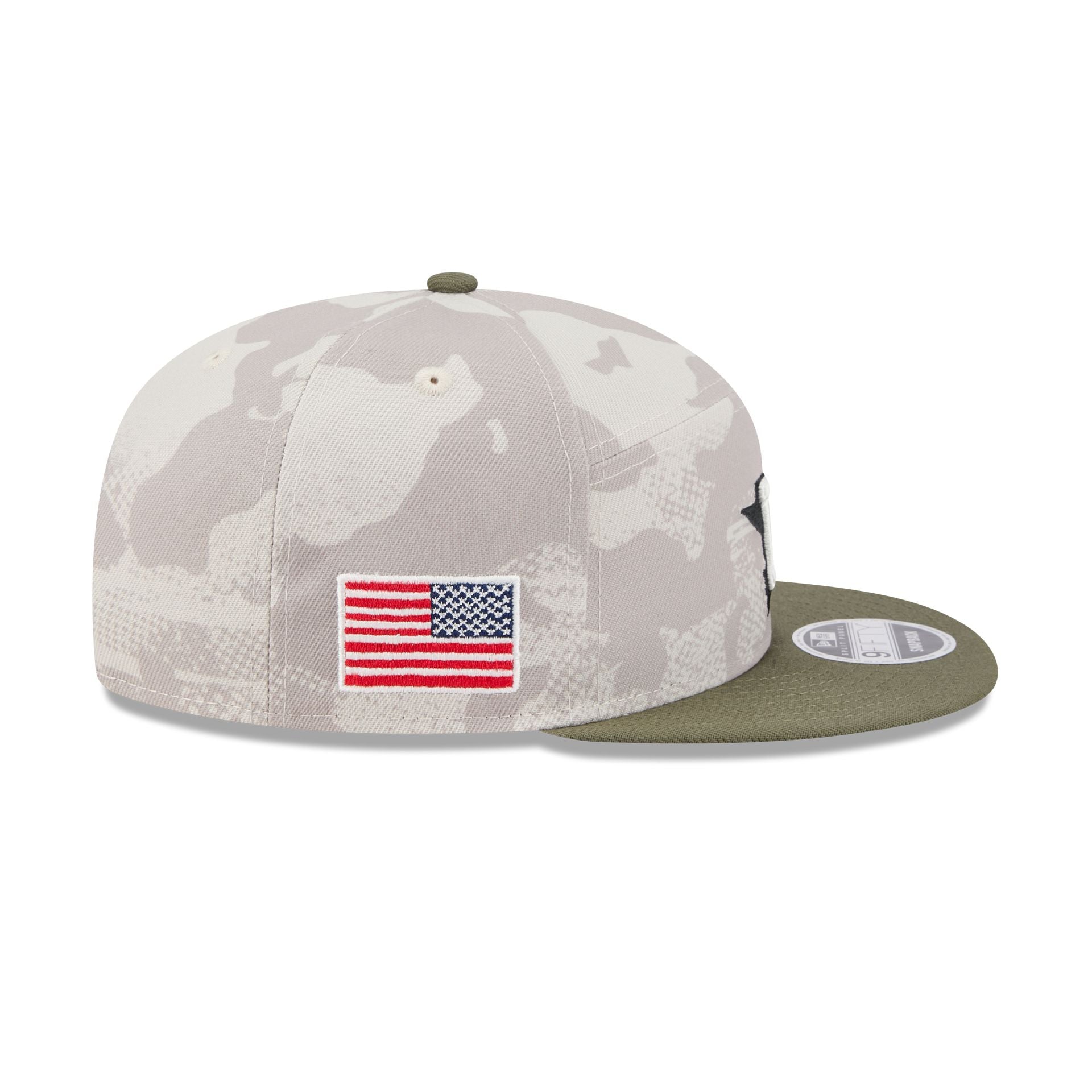 Houston Astros Armed Forces Day 2025 Split Panel 9FIFTY Snapback Hat