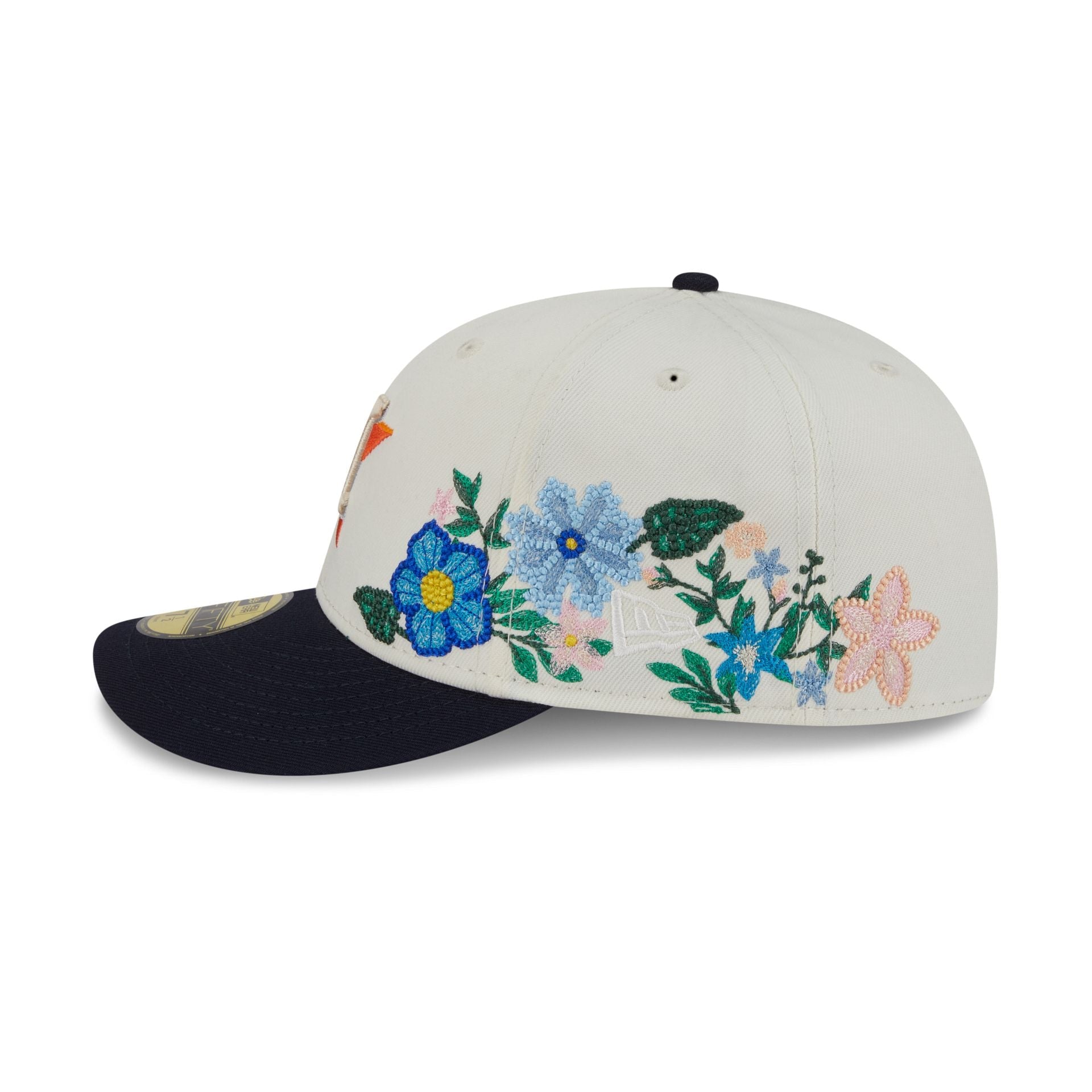 Houston Astros Tonal Florals White 59FIFTY Fitted Hat
