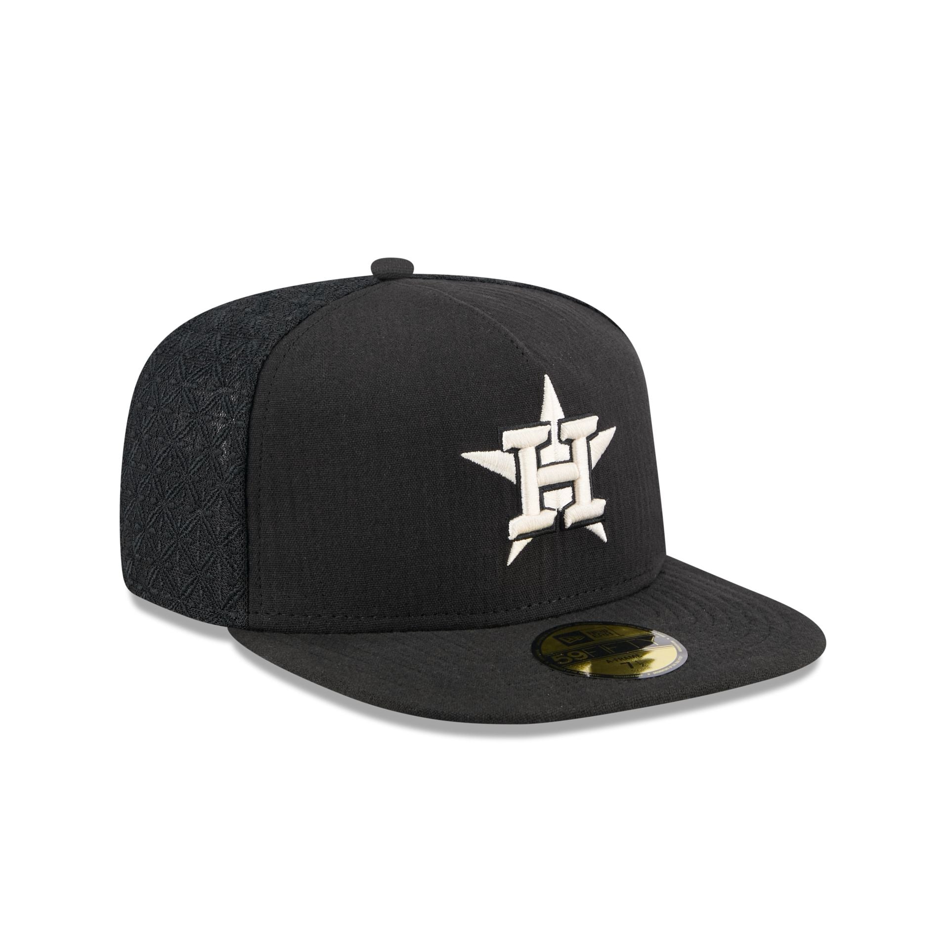 Houston Astros Black Mesh 59FIFTY A-Frame Fitted Hat