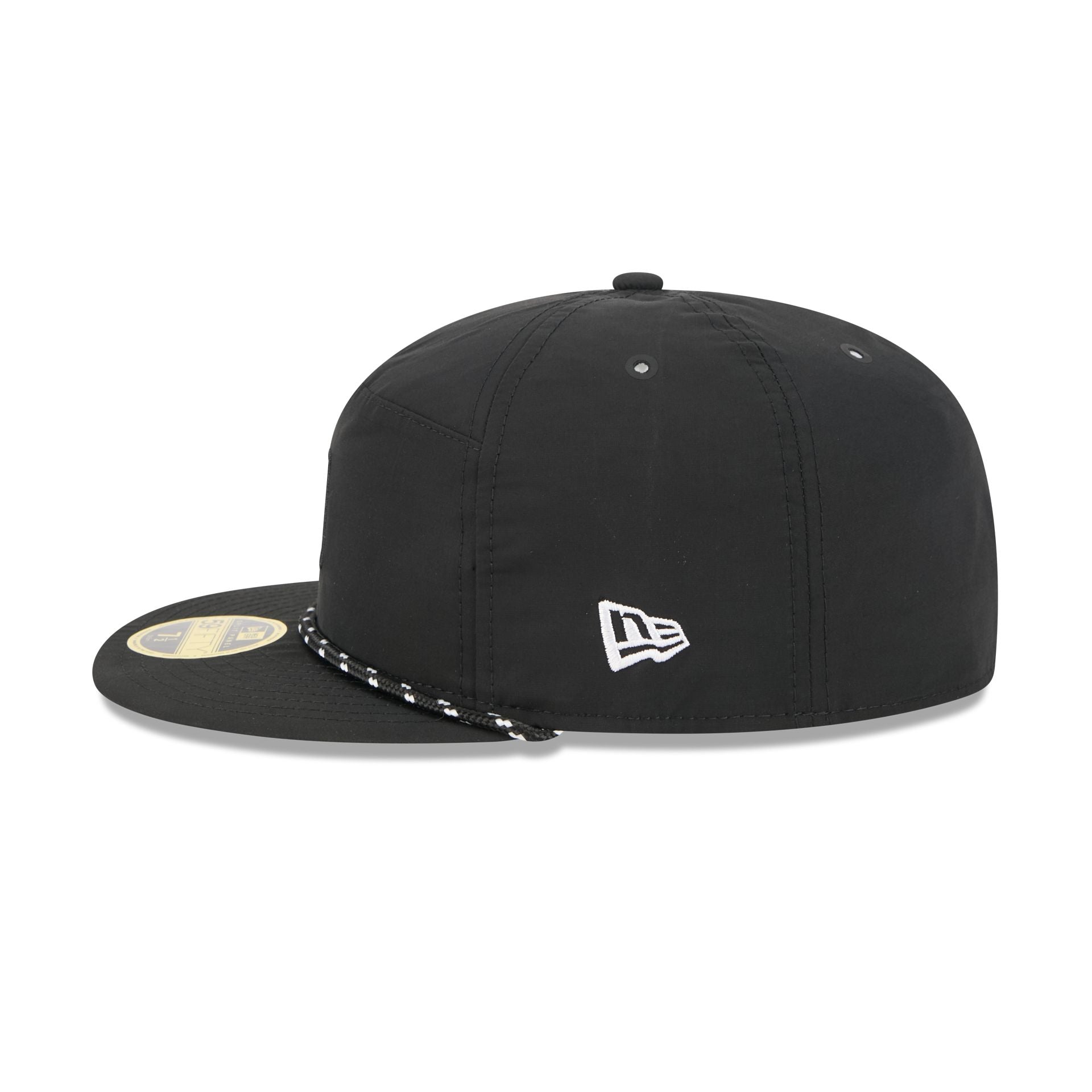 Oakland Athletics Black Poly Rope Split Panel 59FIFTY Fitted Hat