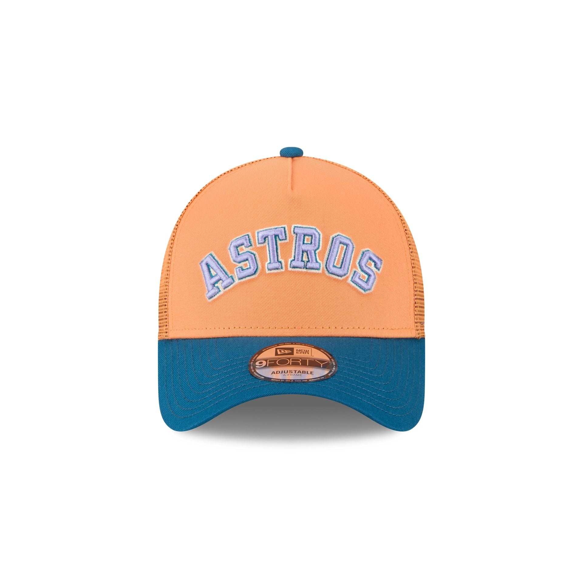 Houston Astros Orange Glaze 9FORTY A-Frame Trucker Hat