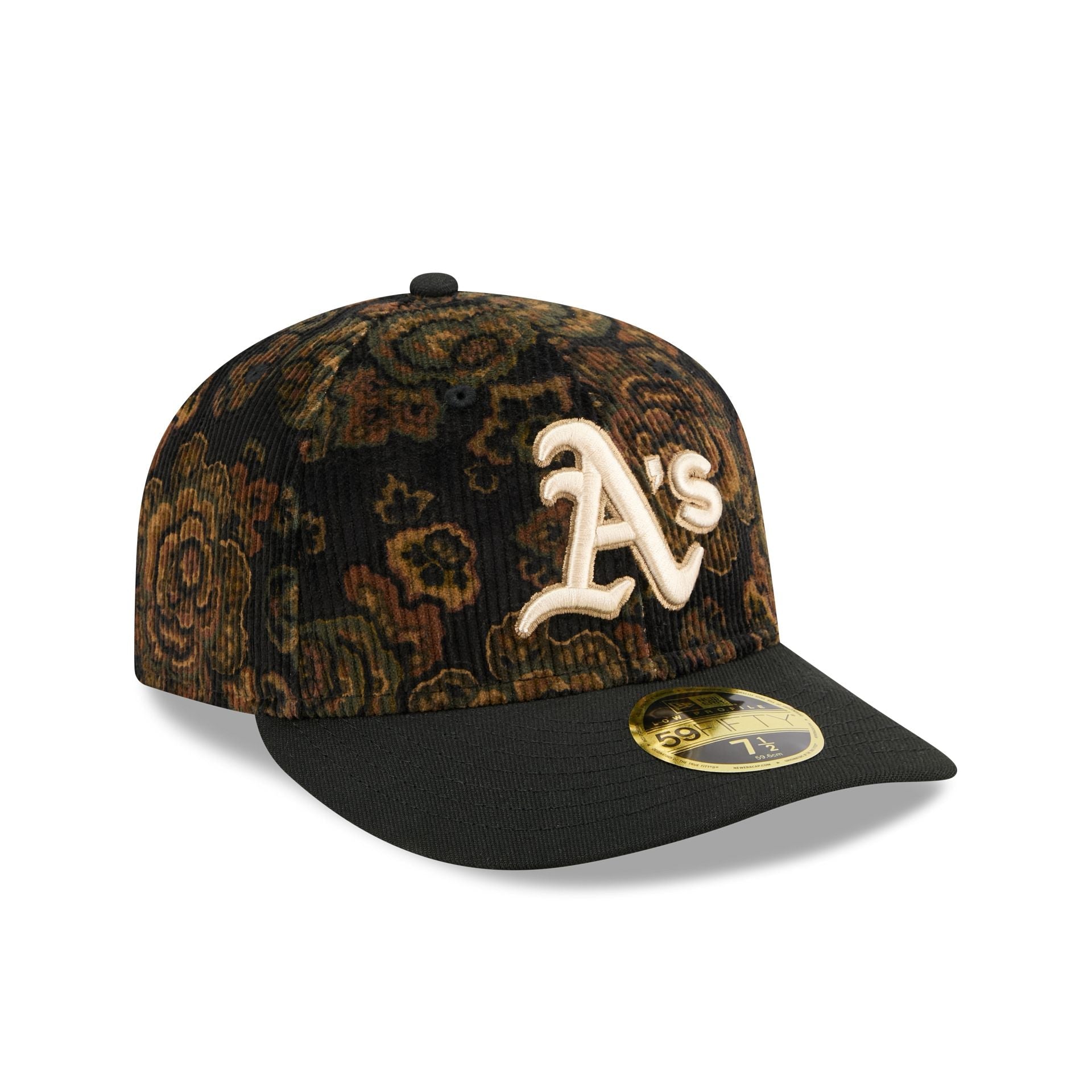 Athletics Three Looms Floral Cord Low Profile 59FIFTY Fitted Hat