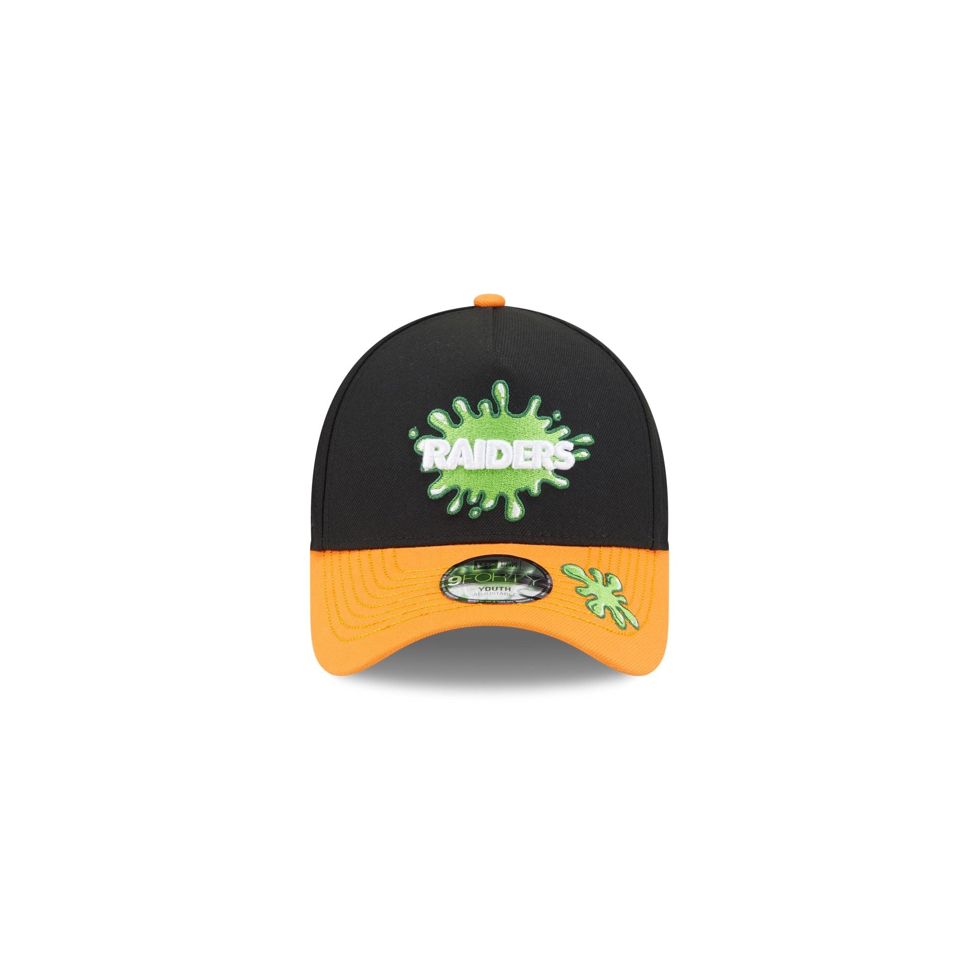 Nickelodeon Slime x Las Vegas Raiders Kids 9FORTY A-Frame Snapback Hat