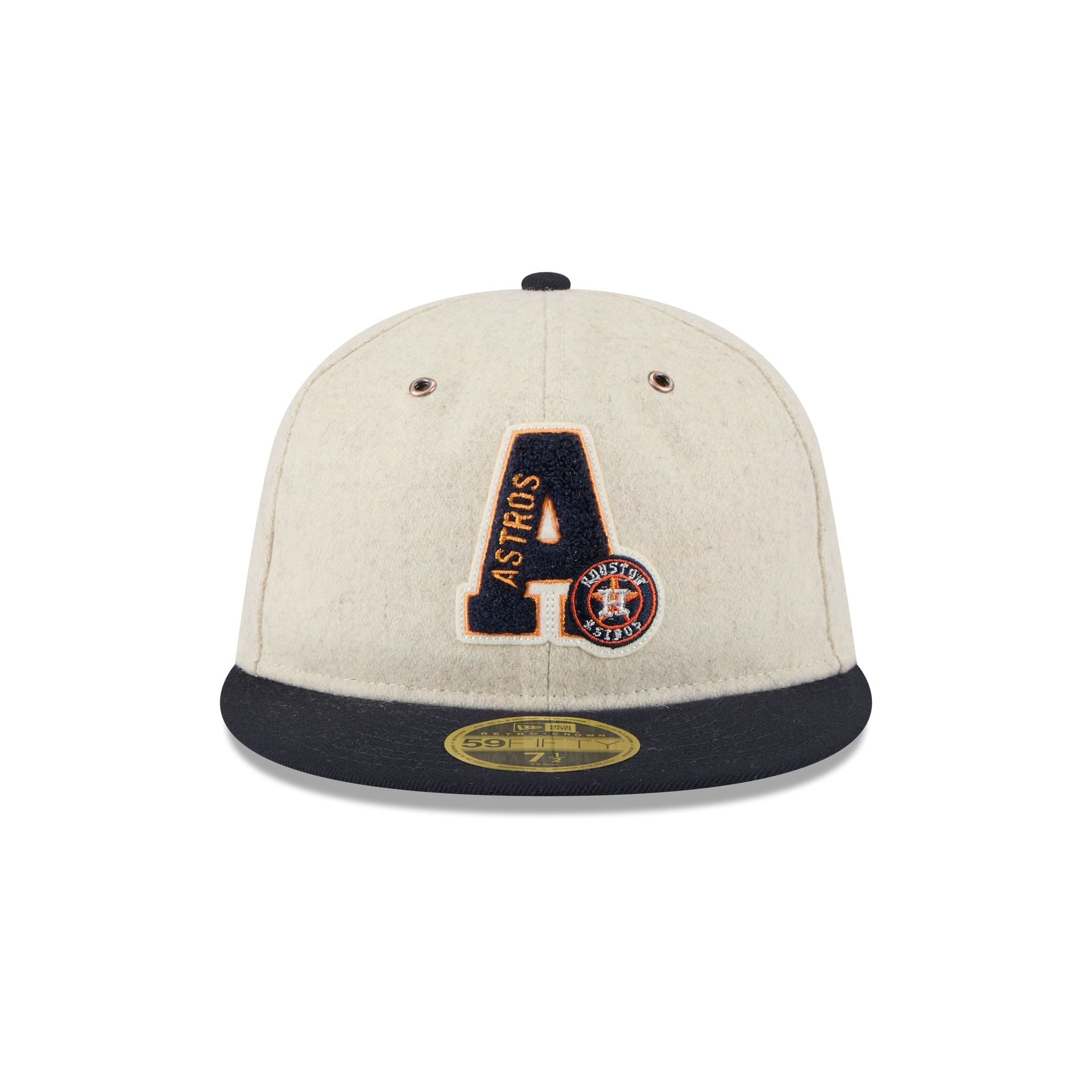 Houston Astros Wool Letterman Retro Crown 59FIFTY Fitted Hat