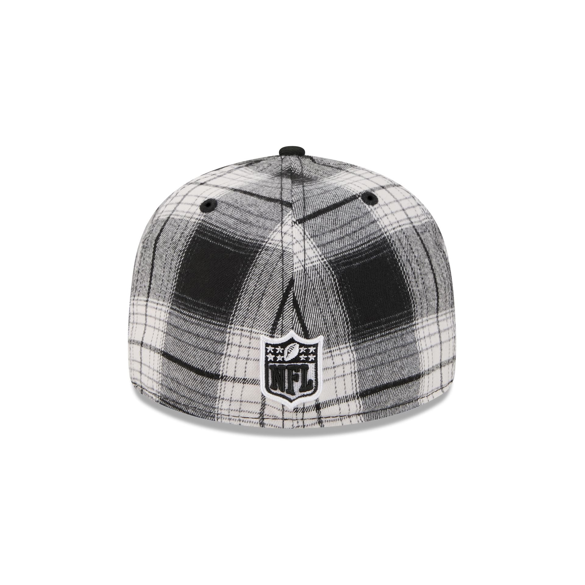 Las Vegas Raiders Grunge Plaid Retro Crown 59FIFTY Fitted Hat