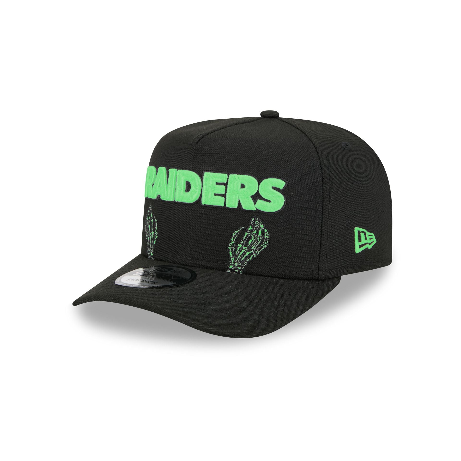 Las Vegas Raiders Skeletal Script 9FIFTY A-Frame Snapback Hat