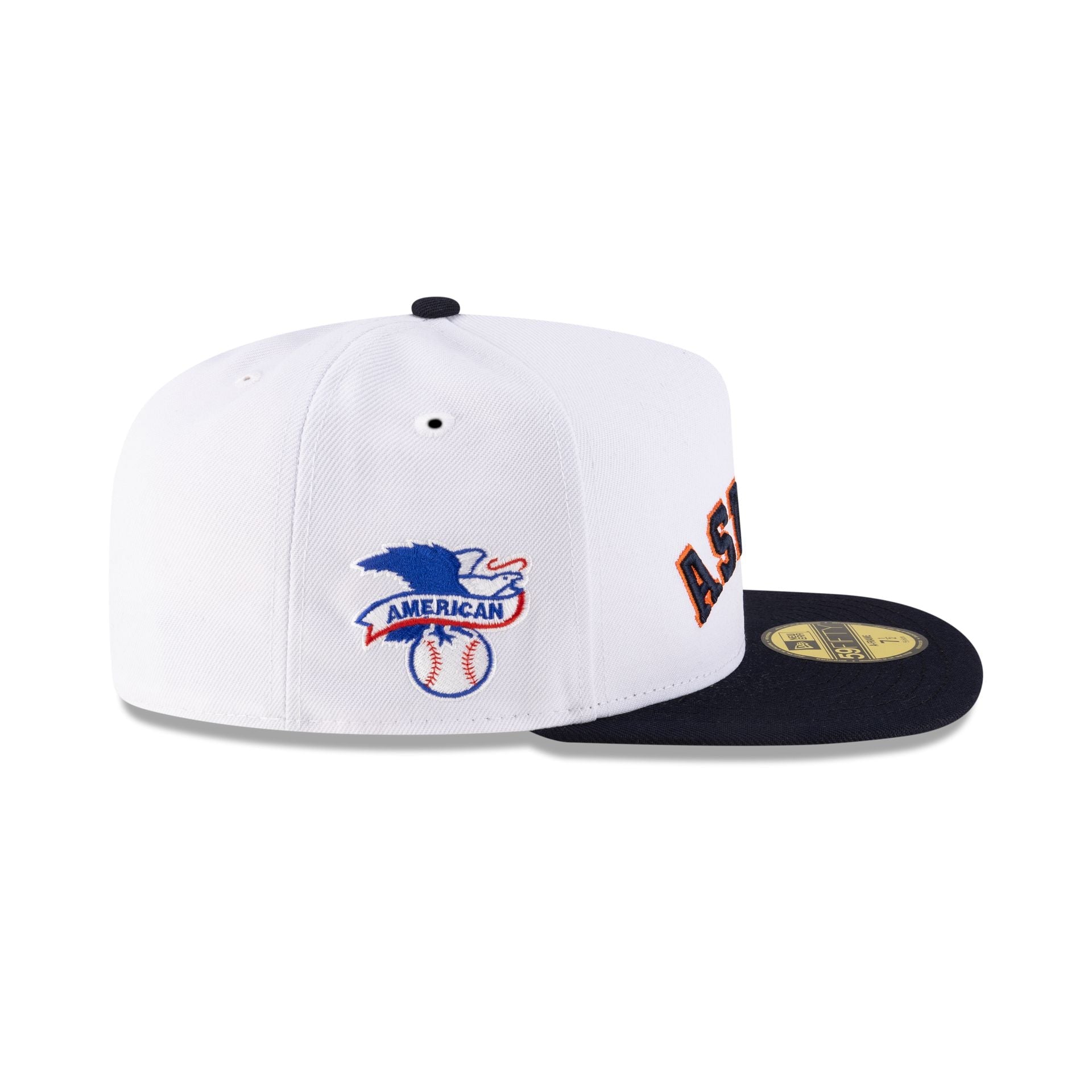 Just Caps League Sidepatch Optic White Houston Astros 59FIFTY A-Frame Fitted Hat