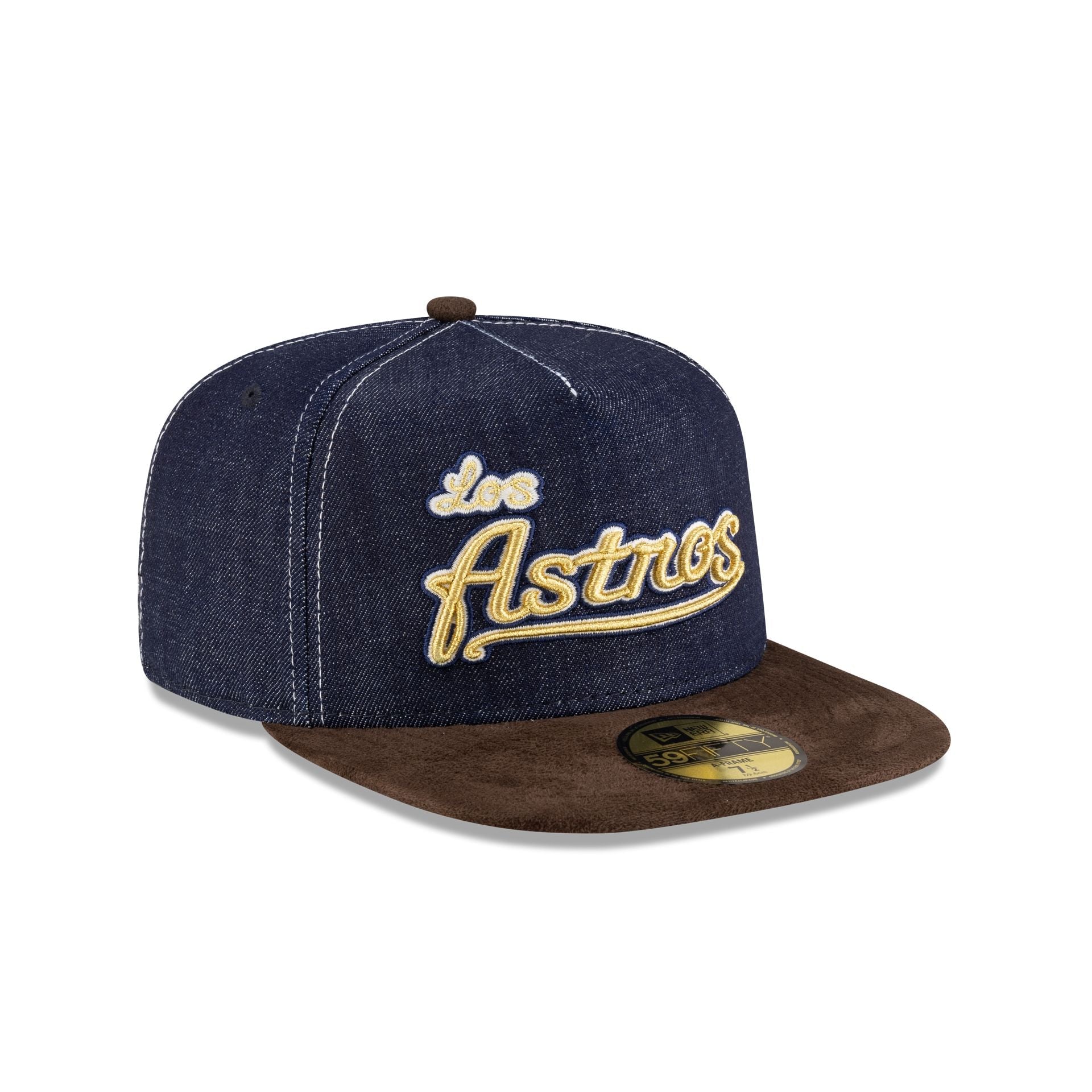Houston Astros Houston Pack Denim Los Astros 59FIFTY A-Frame Fitted Hat