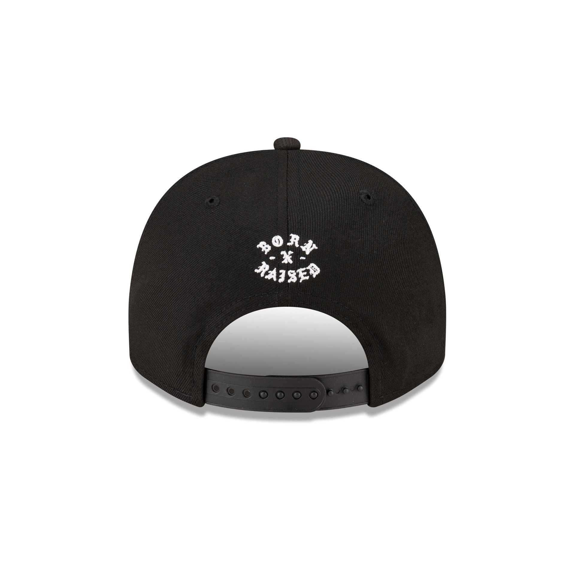 Born x Raised x Las Vegas Raiders Script Black 9FIFTY A-Frame Snapback Hat