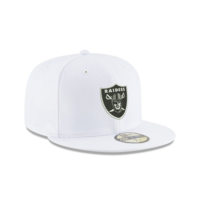 Las Vegas Raiders White 59FIFTY Fitted Hat