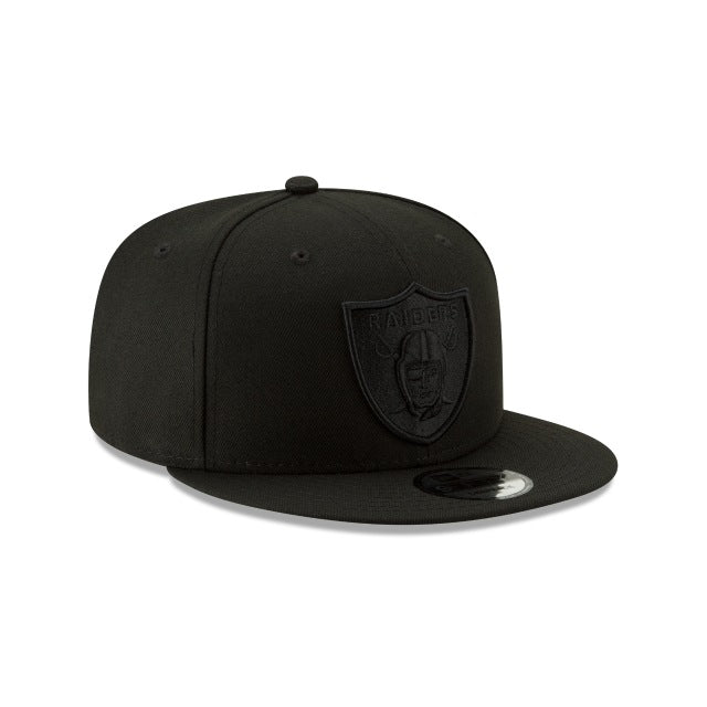 Las Vegas Raiders Basic Black On Black 9FIFTY Snapback Hat
