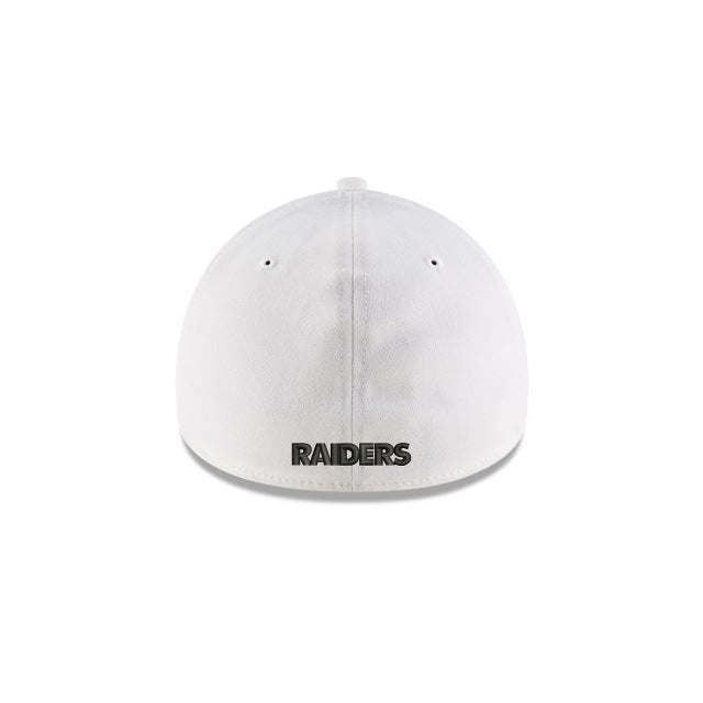 Las Vegas Raiders White Team Classic 39THIRTY Stretch Fit Hat