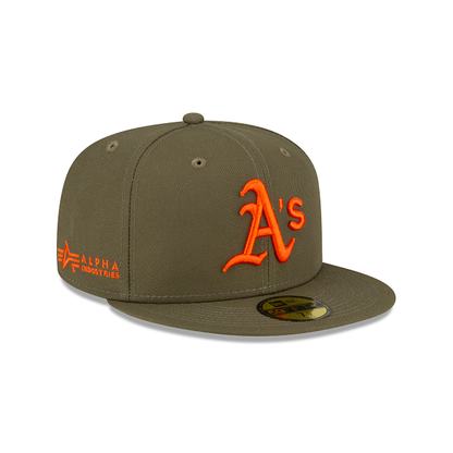 Alpha Industries X Athletics Green 59FIFTY Fitted Hat