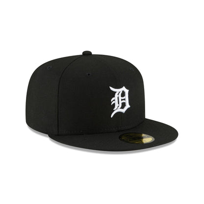 Detroit Tigers Basic Black and White 59FIFTY Fitted Hat