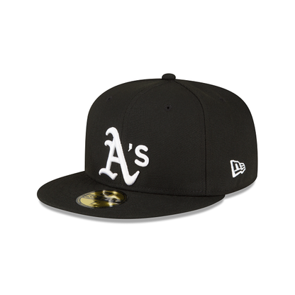Athletics Sidepatch Black 59FIFTY Fitted Hat