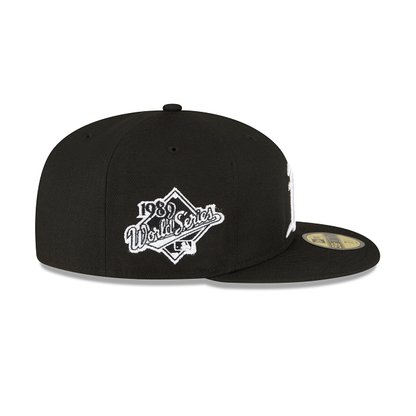 Athletics Sidepatch Black 59FIFTY Fitted Hat