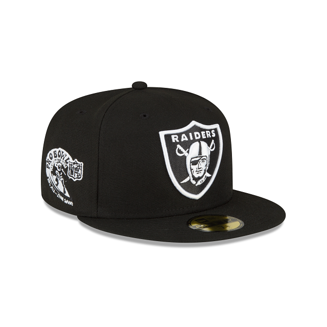 Las Vegas Raiders Sidepatch Black 59FIFTY Fitted Hat