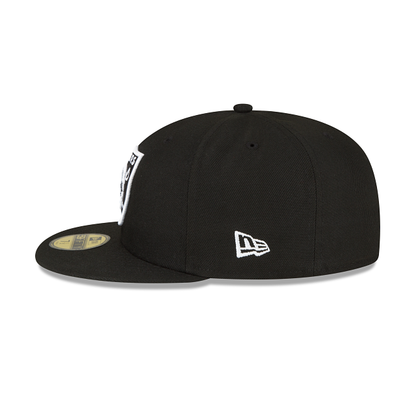 Las Vegas Raiders Sidepatch Black 59FIFTY Fitted Hat