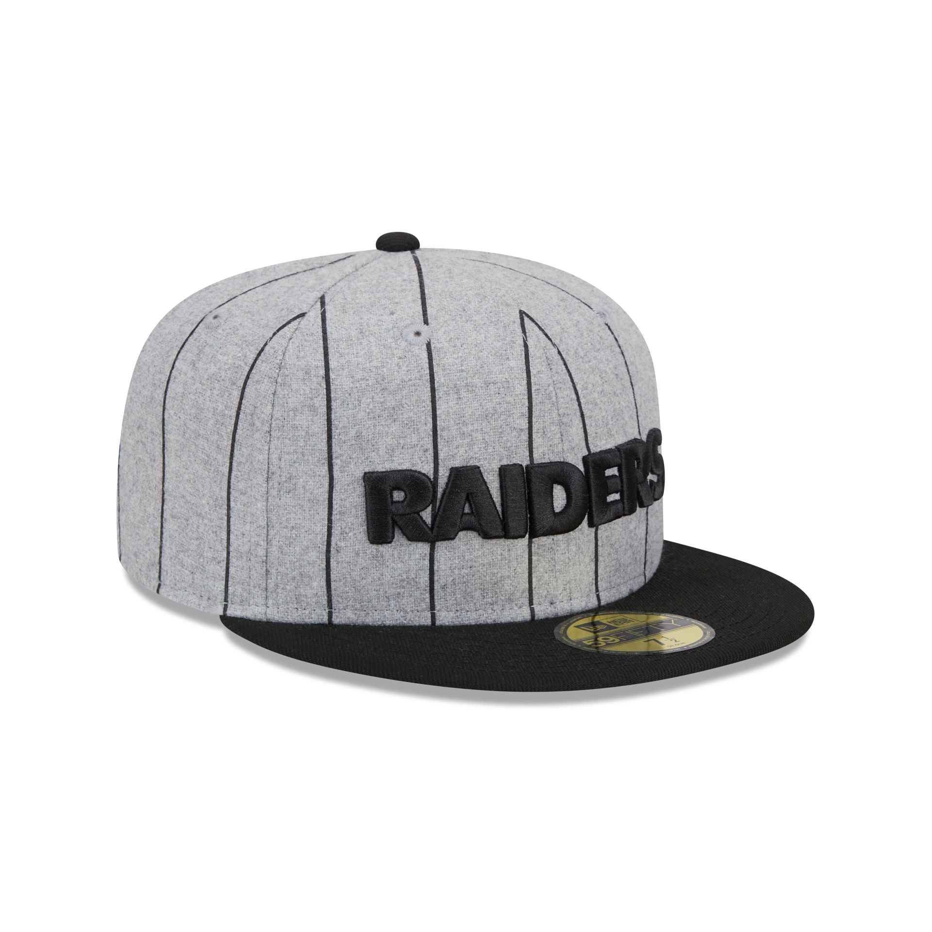 Las Vegas Raiders Heather Pinstripe 59FIFTY Fitted Hat
