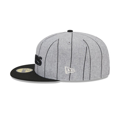 Las Vegas Raiders Heather Pinstripe 59FIFTY Fitted Hat
