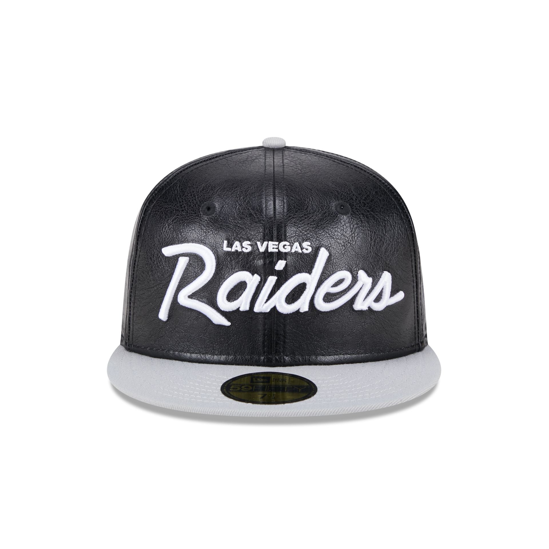 Las Vegas Raiders Faux Leather Crown 59FIFTY Fitted Hat