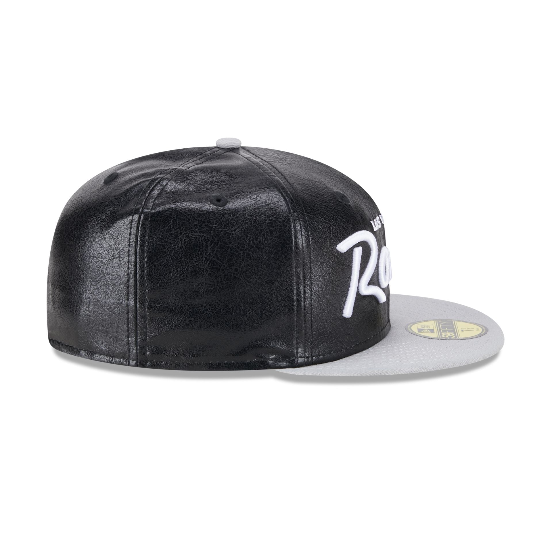 Las Vegas Raiders Faux Leather Crown 59FIFTY Fitted Hat