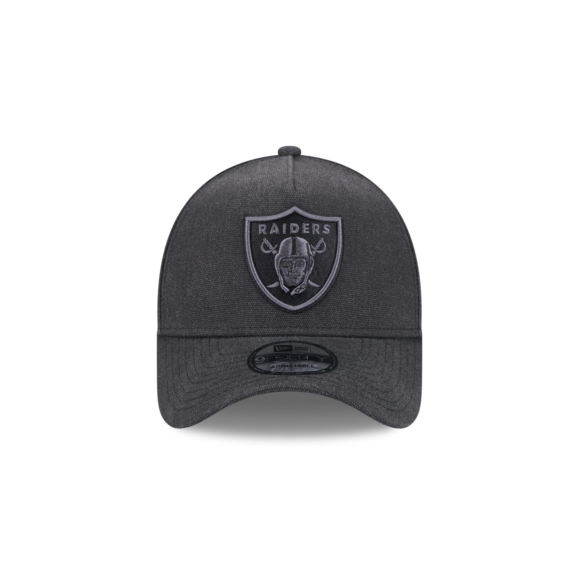 Las Vegas Raiders Logo Essentials Black 9FORTY A-Frame Snapback Hat