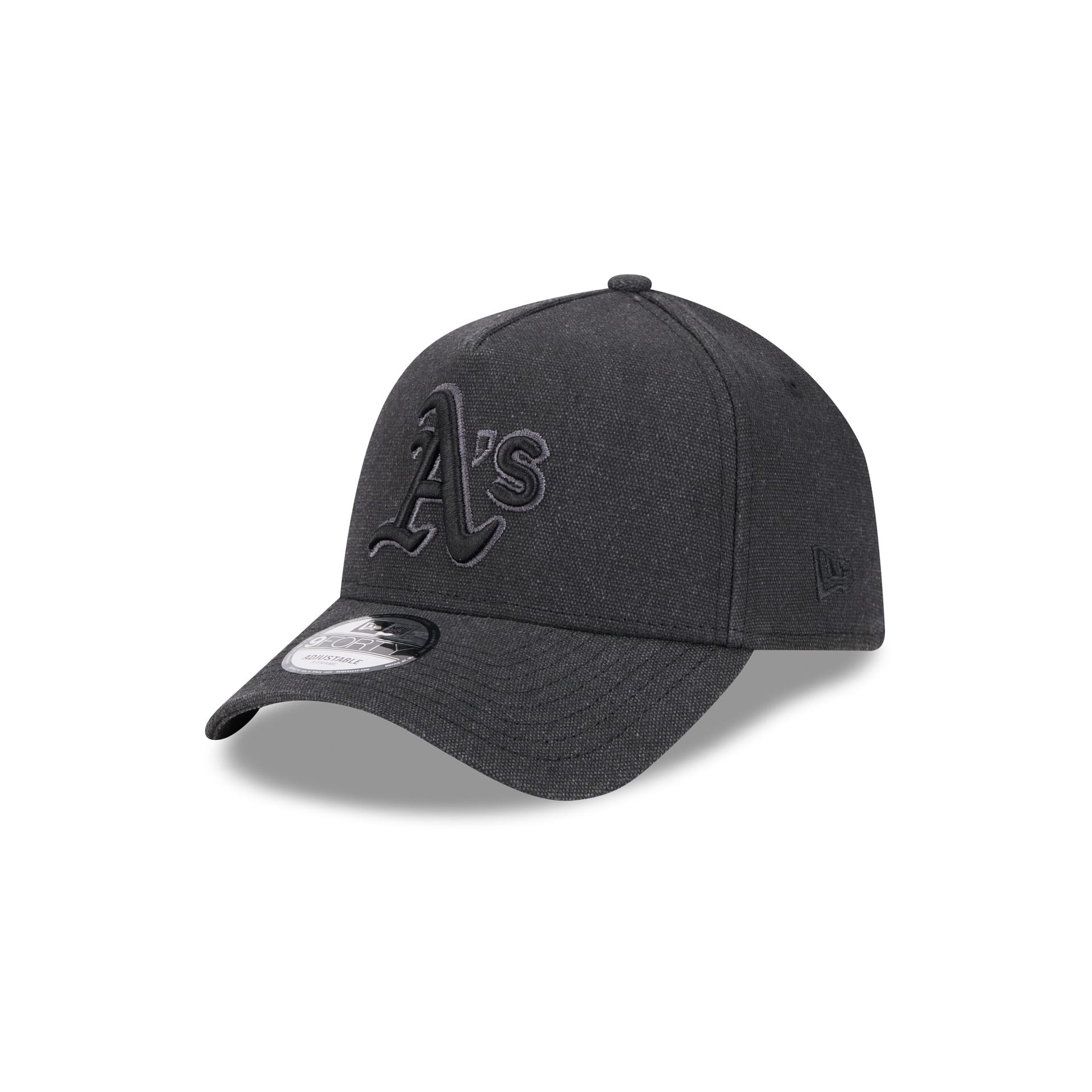 Athletics Logo Essentials Black 9FORTY A-Frame Snapback Hat