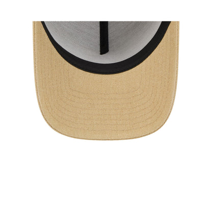 Las Vegas Raiders Logo Essentials Khaki 9FORTY A-Frame Snapback Hat