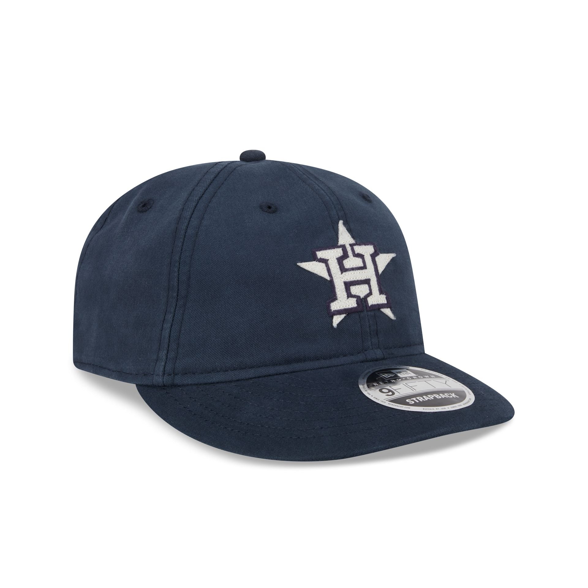 Houston Astros Canvas Felt Retro Crown 9FIFTY Strapback Hat