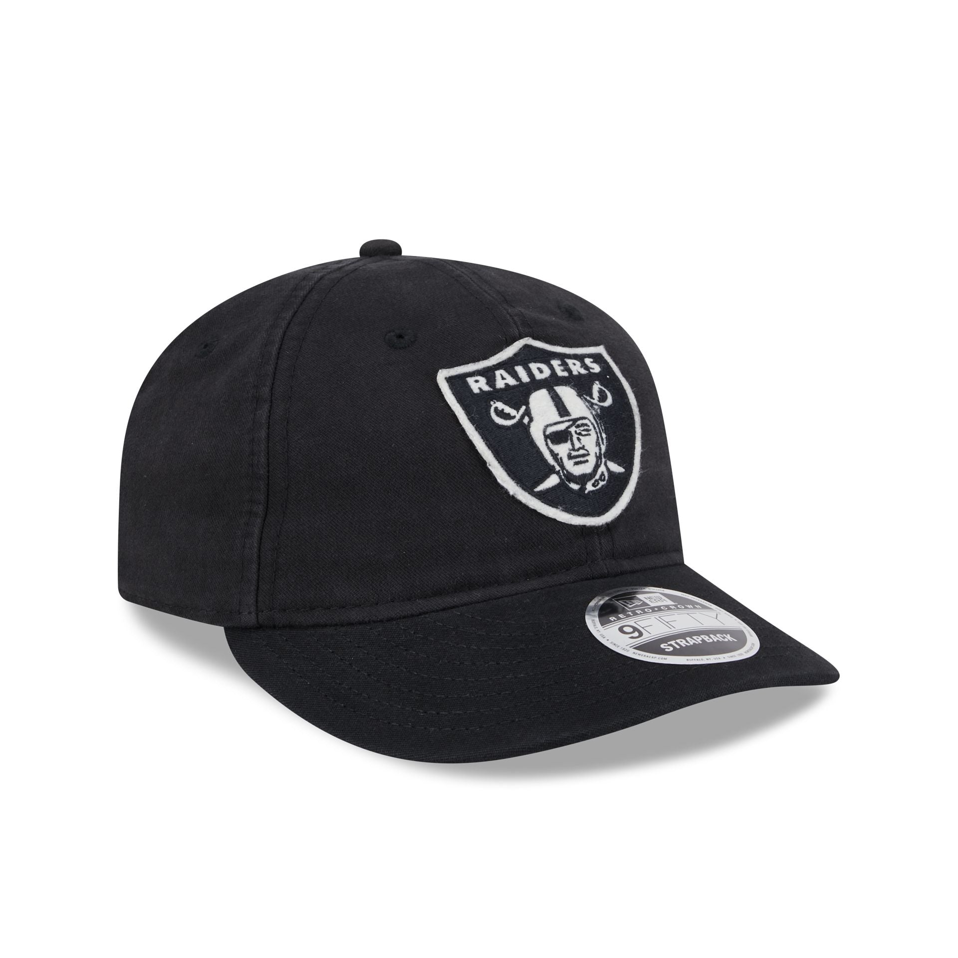 Las Vegas Raiders Canvas Felt Retro Crown 9FIFTY Strapback Hat