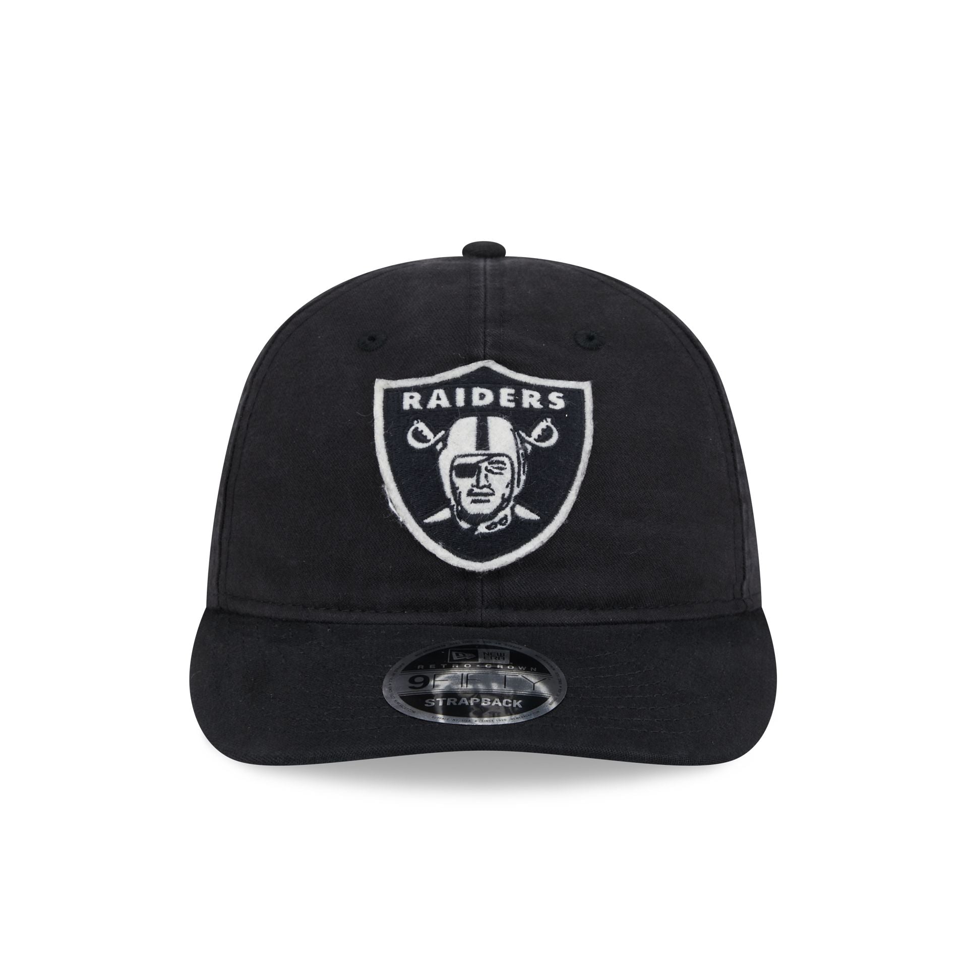 Las Vegas Raiders Canvas Felt Retro Crown 9FIFTY Strapback Hat