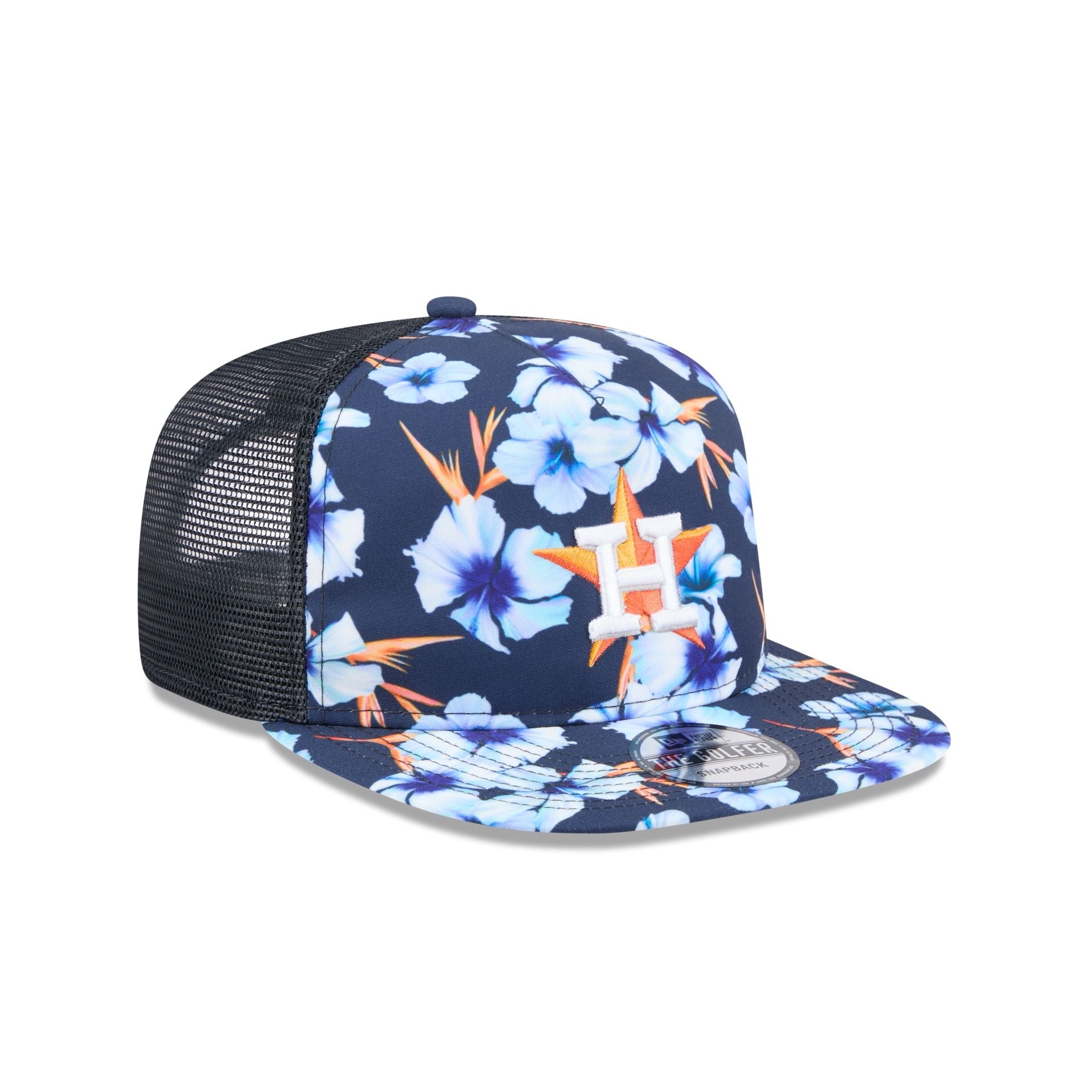 Houston Astros Pattern Golfer Trucker Hat