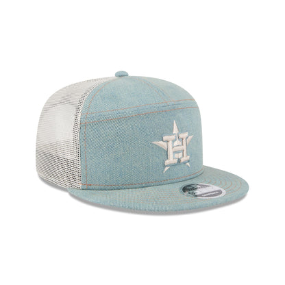 Houston Astros Denim Split Panel 9FIFTY Trucker Hat
