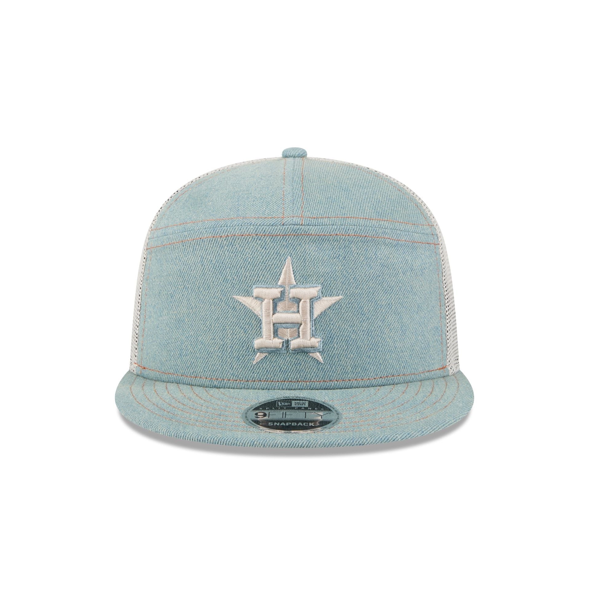 Houston Astros Denim Split Panel 9FIFTY Trucker Hat