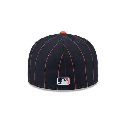Houston Astros Pinstripe League Pin 59FIFTY Fitted Hat