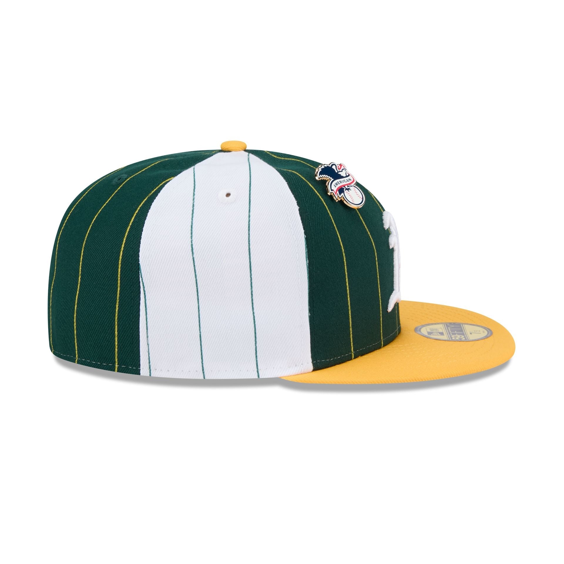 Athletics Pinstripe League Pin 59FIFTY Fitted Hat
