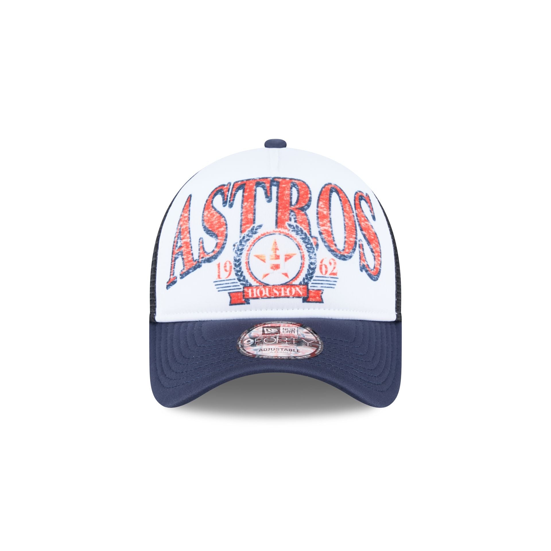 Houston Astros Distressed 9FORTY A-Frame Trucker Hat
