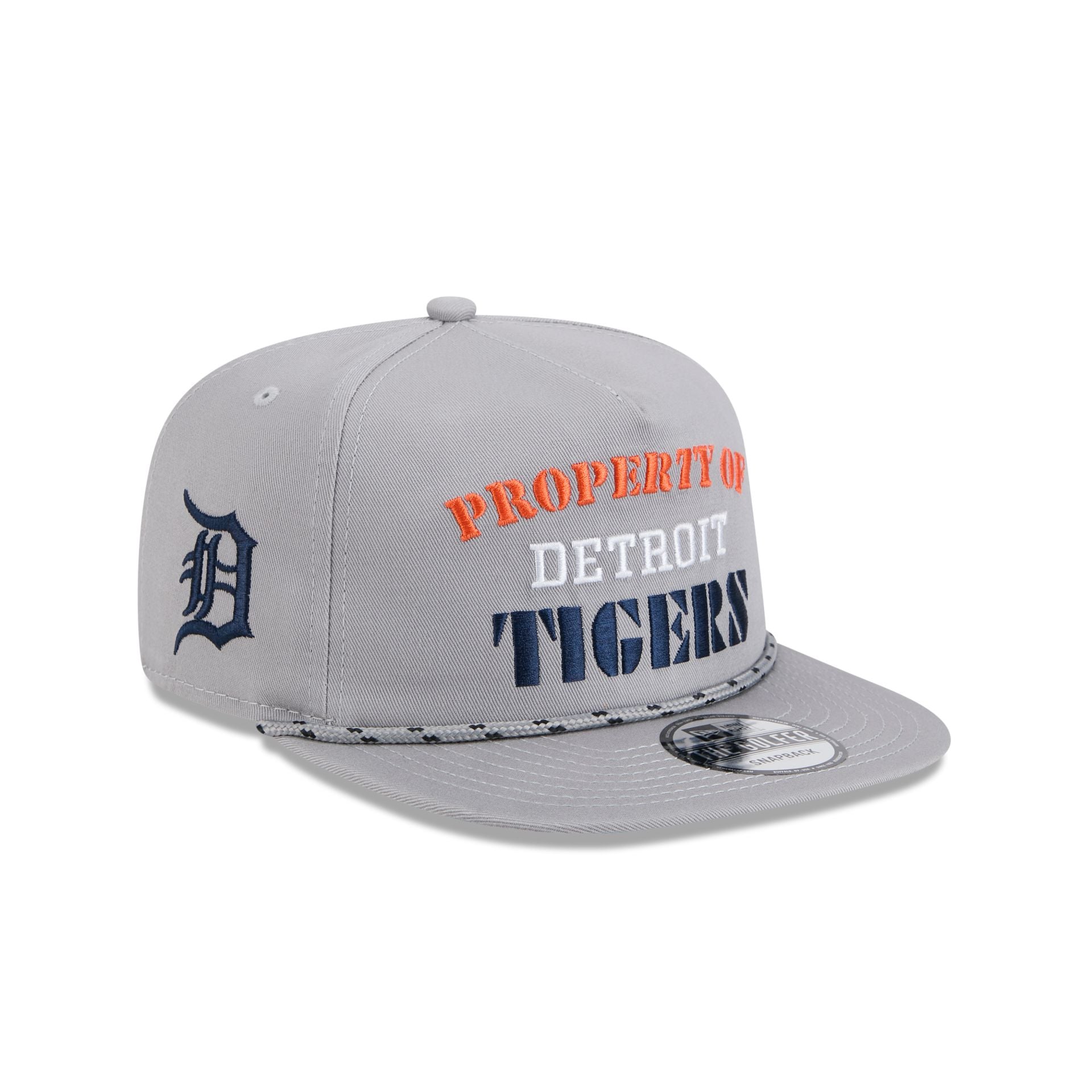 Detroit Tigers Vintage Gray Rope Golfer Hat