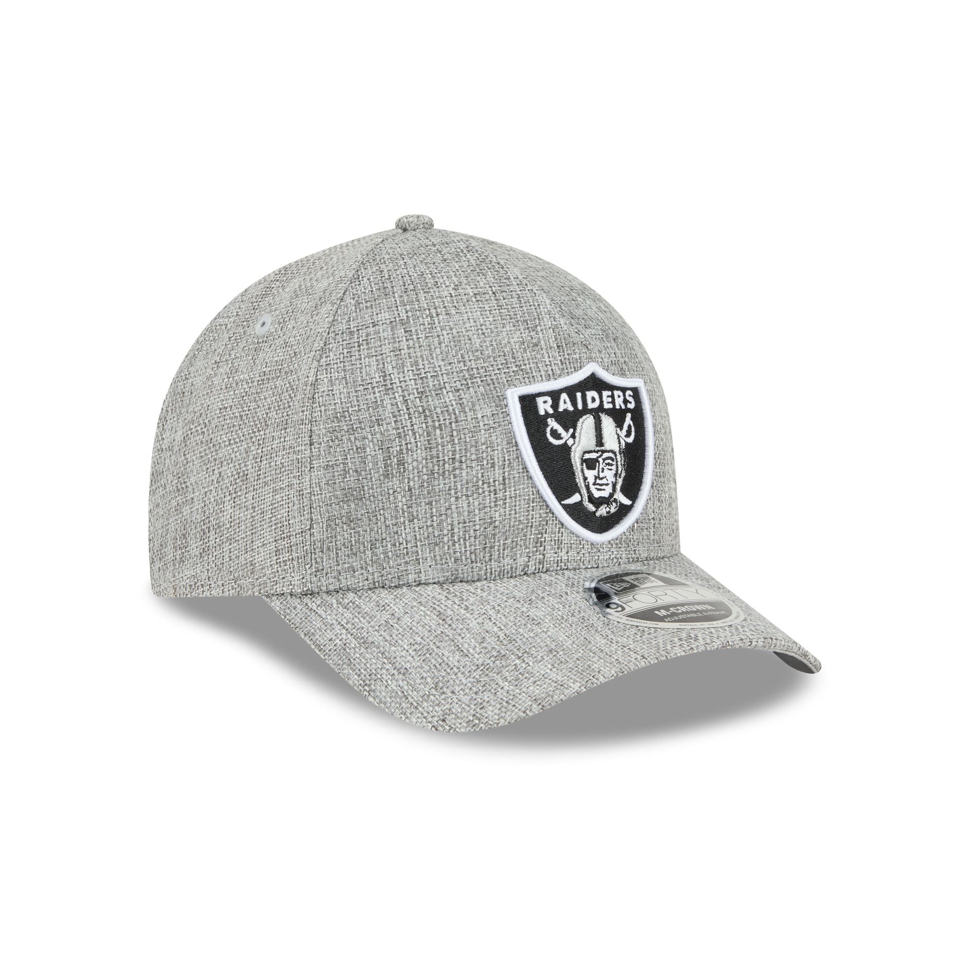 Las Vegas Raiders Cotton Weave Gray 9FORTY M-Crown A-Frame Snapback Hat