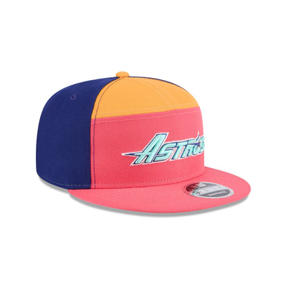 Houston Astros Coral Split Panel 9FIFTY Snapback Hat